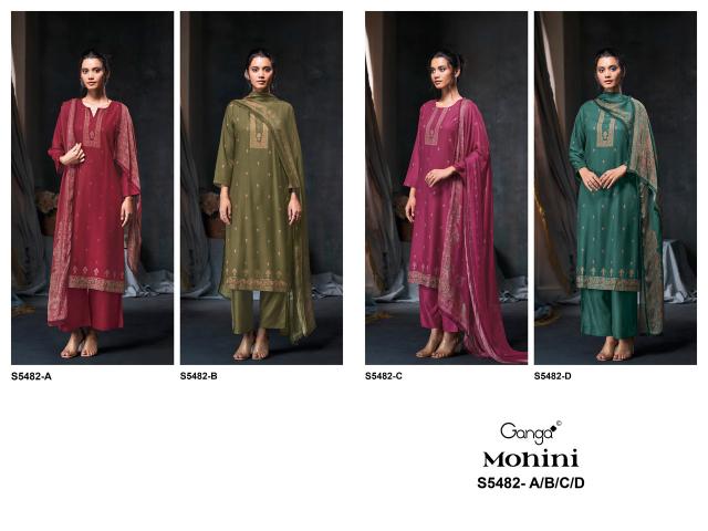 Ganga mohini 5482 chanderi dress material wholesale in mumbai